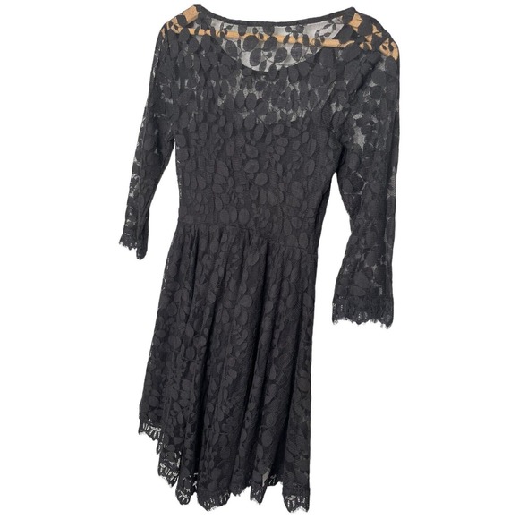 Free People Floral Embroidered Mesh Lace Mini Dress Black S - Picture 8 of 14